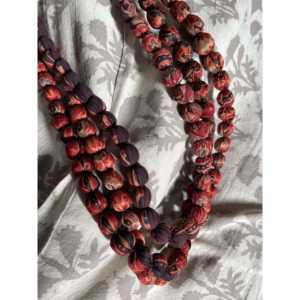 Three-<b>String</b> Bohemian Sari Bead Necklace Vintage Christian Copper Chains Agate Pearl Trendy <b>Ball</b> Shape Number Pattern Gift - Product Image 1