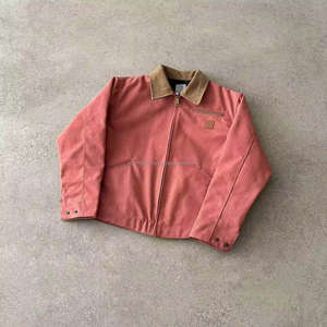 Blouson en jean unisexe Detroit J97 pour homme, style délavé, 100 % coton, coupe ample avec fermeture éclair, idéal pour l'automne - Product Image 2