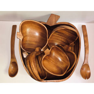 Dessus de table faits à la main de différentes conceptions, ensemble de table en bois fait à la main, forme personnalisée de qualité supérieure, ensemble de table en bois de bambou - Product Image 5