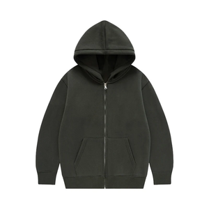 Sudadera con Capucha de Color Sólido de Alta Calidad Personalizada, Sudadera con Capucha Deportiva con Cremallera Completa, Sudadera con Capucha con Estampado Puff y Bordado para Hombre - Product Image 6