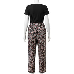 Breathable Chiffon Digital Print <b>Womens</b> Pants <b>Lightweight</b> Soft Fabric High Waist Loose Fit <b>Trousers</b> Casual <b>Summer</b> Wear Fashion - Product Image 5
