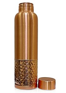 Paquete de regalo Botella de cobre Alto estándar Respetuoso con el medio ambiente Multiusos Accesorios para bebidas Diseño martillado Parte inferior aplicable - Product Image 2