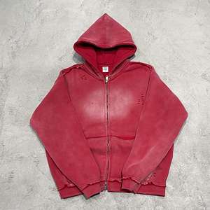 Sweat-shirt à capuche surdimensionné coupe délavée à l'acide pour homme, sweat-shirt Boxy lourd, pull-over, veste à capuche zippée - Product Image 1