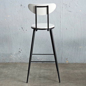 <b>Adjustable</b> Industrial-Style Metal <b>Bar</b> Chair with Wooden Backrest GBAK002 - Product Image 5