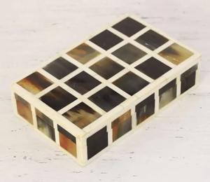 Elegante y Única Caja de Joyería con Incrustaciones de Resina Curvada a Mano, Caja de Recuerdos con Incrustaciones de Cuerno, Producto de Regalo, Cajas de Almacenamiento para Fabricación - Product Image 4