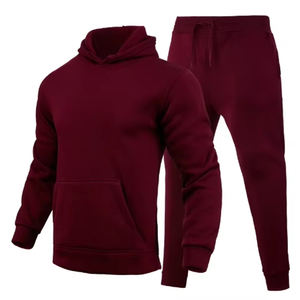 Conjuntos de chándal de ajuste regular transpirable Nuevo conjunto de dos piezas Jersey con capucha hecho a medida 100% algodón Logotipo personalizado Conjunto de Sudadera con capucha para hombres - Product Image 3