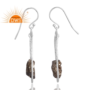 Pendientes de piedras preciosas de pirita Natural de Plata de Ley 925, joyería personalizada para mujer, regalo para ella - Product Image 4