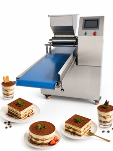 Machine industrielle automatique de remplissage de crème au chocolat pour tiramisu, déposeuse de pâte à gâteau, ligne de boulangerie haute efficacité, qualité alimentaire - Product Image 1