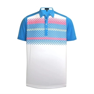 เสื้อโปโลผ้าฝ้ายสำหรับผู้ชายเสื้อโปโลผ้าฝ้ายพิมพ์ซับลิเมชันสีแบบเต็มตัวดีไซน์ใหม่ล่าสุด - Product Image 1