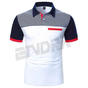 เสื้อโปโลแขนสั้นคอปกคอเสื้อสีตัดกันสำหรับผู้ชายฤดูร้อนชุดกีฬาสวมใส่สบายมีสไตล์ใส่ได้ทุกวัน - Product Image 6