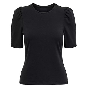 Camiseta de Mujer de Alta Calidad, 100% Algodón, 220 g/m², 19 Colores Personalizables, Transpirable, Ecológica, Informal, Tejida, con Mangas Cortas Abullonadas - Product Image 3