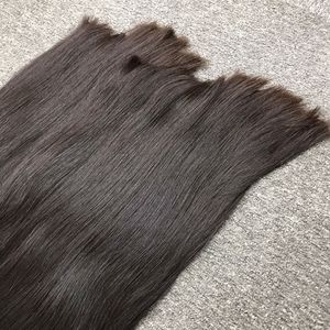 Pelo de trama virgen recto Natural de alta calidad pelo crudo vietnamita BDLE pelo un tupé de donante Base pelucas cortas marrón oscuro para mujeres - Product Image 4