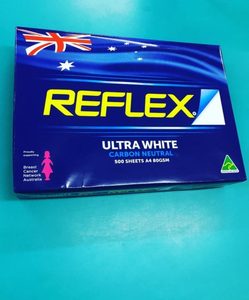 Papier Copie A4 Reflex Ultra Blanc 80g/m² Haute Luminosité Pâte de Bois Vierge 500 Feuilles/Rame Qualité Industrielle Impression Australie - Product Image 1