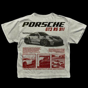 Camiseta Gráfica de Carreras de Fórmula Ferrari, Algodón Premium, Diseño Deportivo, Corte Holgado, Estampado de Alto Impacto, Uso Diario - Product Image 6