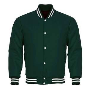 Chaqueta Bomber Varsity de lana de alta calidad para hombre, logotipo personalizado, diseño de Letterman, ropa fina de invierno, frente de lona, precio al por mayor OEM - Product Image 1