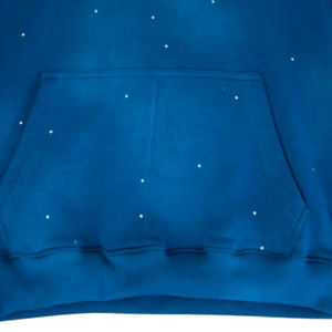 Nouvelle qualité hommes détresse broderie soleil fondu lavage à l'acide avec strass sérigraphie sweats à capuche disponibles en DTF DTG 100% coton - Product Image 5