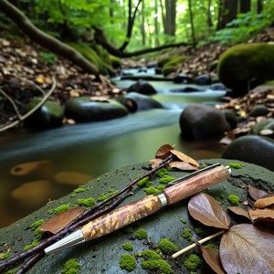 Bolígrafo de madera Burl hecho a mano Premium, punta suave de 0,7mm para regalos corporativos - Product Image 3