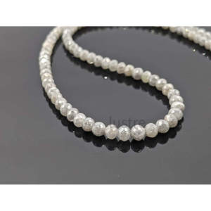 Perles de diamant facettées de qualité AAA+ - Perles de diamant blanc-gris - Diamants en vrac - Product Image 2