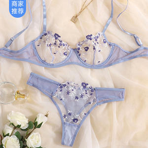 Grosir pakaian dalam seksi wanita lenceria para mujer 2 buah set lingerie ukuran plus bra femme dan celana dalam - Product Image 2