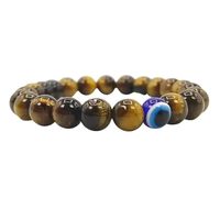 Bracelet cristal oeil de tigre mauvais œil perles rondes 8mm pierre cristal pierres précieuses bijoux de mode hommes et femmes cadeau énergie