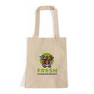 Customized <b>Medium</b> Cotton Tote <b>Bags</b> with Durable Full Gusset & Letter Pattern Daily Use Beach <b>Bags</b> TF210 Model - Product Image 3