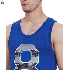 Débardeur décontracté pour homme en tricot personnalisé avec logo en gros pour la musculation et le fitness, tissu respirant en coton/bambou - Product Image 3