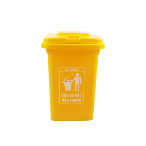 60L Eco-Friendly <b>Plastic</b> Outdoor Dust <b>Bin</b> with Compact Design Portable <b>Lids</b> for Commercial Use Retail Malls Facility Management - Product Image 6