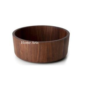 Cuenco de madera para chocolates de diseño Simple, forma redonda, tamaño personalizado, cuenco para servir ensaladas para hacer masa - Product Image 3