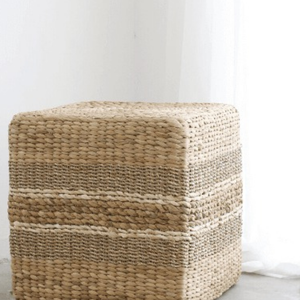 Hot Thiết Kế Mới Mây Spun Tre Phân & Ottoman Ottoman Ottoman Lưu Trữ Băng Ghế Dự Bị Bền Dệt Tay Phòng Ăn Ghế Ghế - Product Image 3