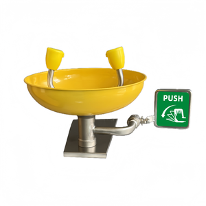 Dispositivo Industrial Amarillo de Limpieza Ocular de Emergencia para Montar en la Pared - Product Image 2