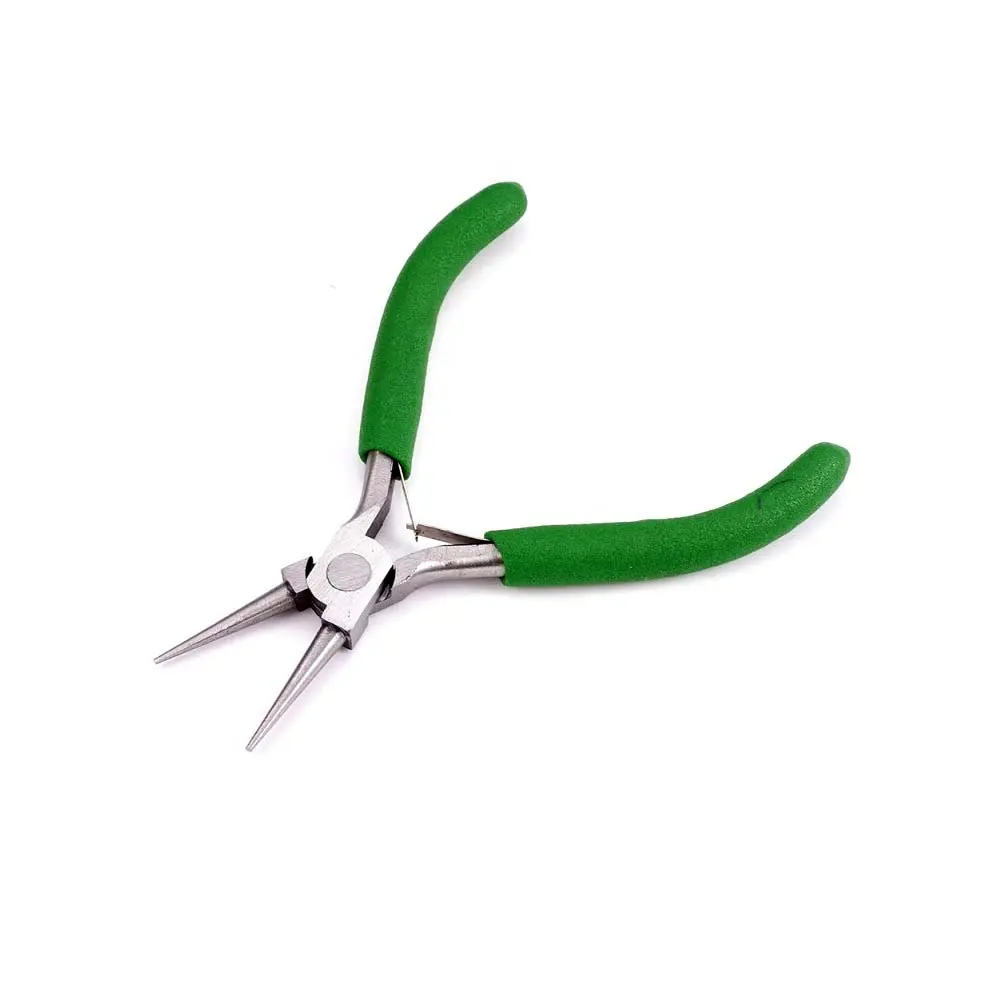 Carbon Steel Round Nose Pliers Hand Tools Polishing Jewelry Making Tools 11.5x8.9x0.9cm
