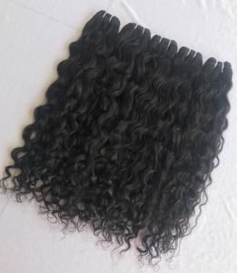 Wholesale 24" Loose Curly Human Hair Extension Best Export Option Black Women Single Drawn Wave High Quality Indian Temple <b>12</b> - Product Image 2