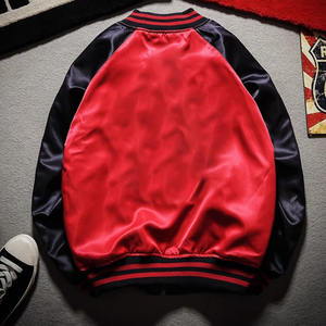 Original de haute qualité OEM Designer Outdoor Men Luxury Letterman Custom Logo Leather Patchwork Bomber Varsity Jacket - Product Image 4