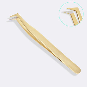 Pinzas para Pestañas con Punta Inclinada y Mango Antideslizante Duraderas, Acabado Suave, Pinzas para Pestañas con Punta Inclinada Ligeras - Product Image 3