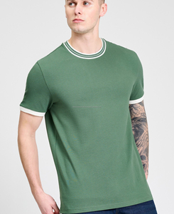 Camiseta de Cuello Redondo Personalizada para Hombre de Alta Calidad, 100% Algodón Tejido, 180g, Transpirable, con Logotipo Frontal, Color Sólido, Venta al Por Mayor 2026 - Product Image 1