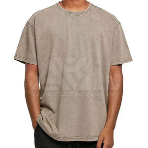 Camisetas de Hombre con Lavado Ácido, Fabricadas en Pakistán, Poliéster/Algodón, Alta Calidad, Transpirables, de Secado Rápido, Ajuste Holgado, Servicio OEM, Casual - Product Image 2