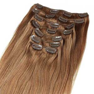 Tóc nối <span class=keywords><strong>clip</strong></span>-<span class=keywords><strong>in</strong></span> 100% tóc người nguyên chất, nối liền mạch, cao cấp - Product Image 1