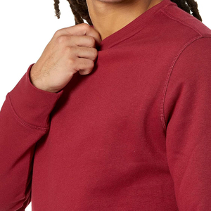 2025 hiver saison en gros haute qualité plaine coton polaire conception personnalisée imprimé col rond tenue décontracté hommes sweats - Product Image 2