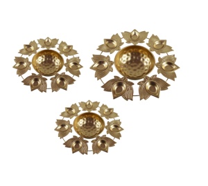 ชุดชาม urli คุณภาพสูงของตกแต่งบ้านของขวัญแบบ Diwali สำหรับตกแต่งบ้านดิวาลี3ชิ้น - Product Image 4