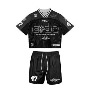 Custom Made Double Mesh 100% Polyester Fabric Breathable Short Set with top class Sublimation best for Summer StreetWear - Product Image 3