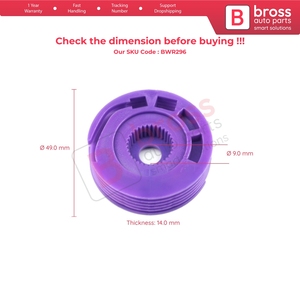 BWR296 Window Regulator Repair <b>Cable</b> Roll <b>Gear</b> Reel Wheel Pulley Front Left or Right Door for for Golf 3 1H0837461A 1H0837462A - Product Image 5