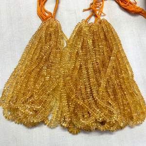 Perles rondes facettées de citrine jaune naturelle de haute qualité, de 6 mm à 9 mm, de coupe allemande, pour la fabrication de bijoux - Product Image 4