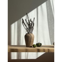 Pot en argile antique de luxe Kraft World, vase en céramique rustique, design moderne du milieu du siècle, fait main