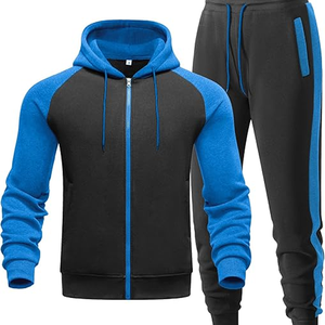 Survêtements pour hommes avec logo de marque personnalisé imprimé Sweat-shirt de jogging uni zippé en polaire Tech avec logo personnalisé Survêtement pour hommes - Product Image 5