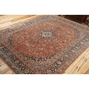 Turkish <b>9</b>,4x12,5 ft Oversize Rug, Vintage Rug, Orange Solid Rug - Product Image 2