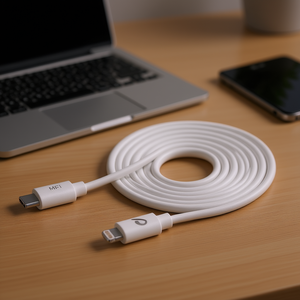 Câble Lightning certifié MFi Apple blanc 2m USBDATAC2LMFI2MW Accessoire pour téléphone portable - Product Image 3