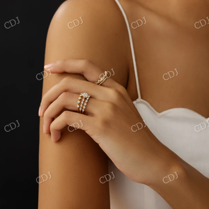 Nueva llegada Moissanite Anillos De Compromiso 14K oro sólido eternidad anillo de boda GRA certificado fino moda joyería diamante anillo ella - Product Image 4