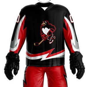 Ropa de equipo deportivo 100% poliéster Jersey y pantalones de hockey sobre hielo al por mayor uniformes de hockey sobre hielo - Product Image 2