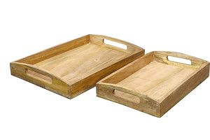 Best Quality Wood Serving <b>Tray</b> Decorative <b>Breakfast</b> Wood Serving <b>Trays</b> for Restaurants and Home Daily Serving - Product Image 6