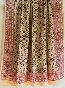 Fabriqué à la main 100% coton écharpe Jaipur traditionnel main bloc imprimé écharpe Boho Chic léger fait à la main doux coton écharpe - Product Image 3